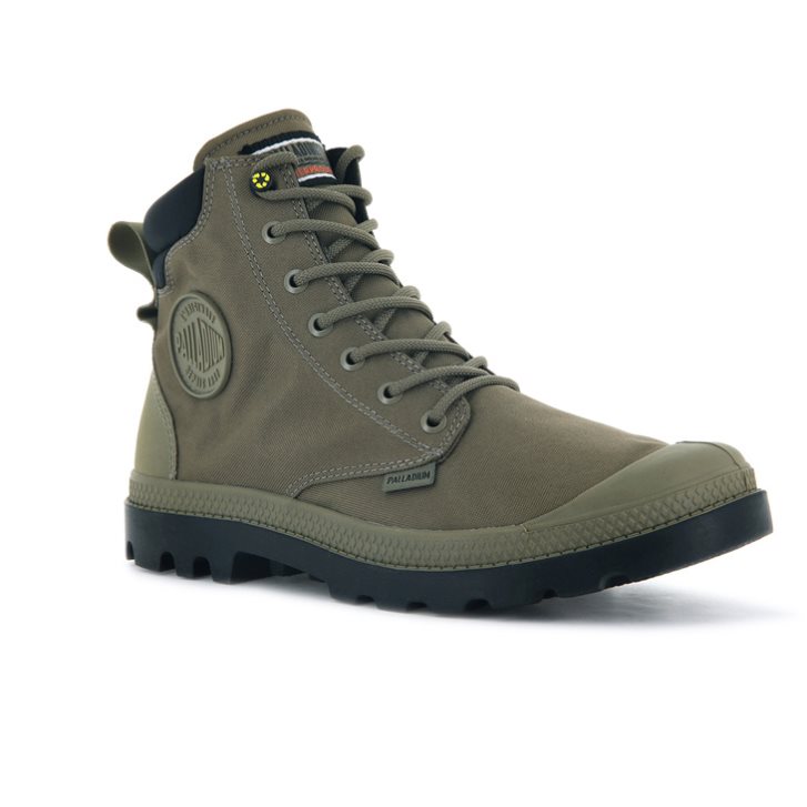 Bottes Palladium Pampa SC Recycle WP+N Femme Vert Olive | FR QEF468J